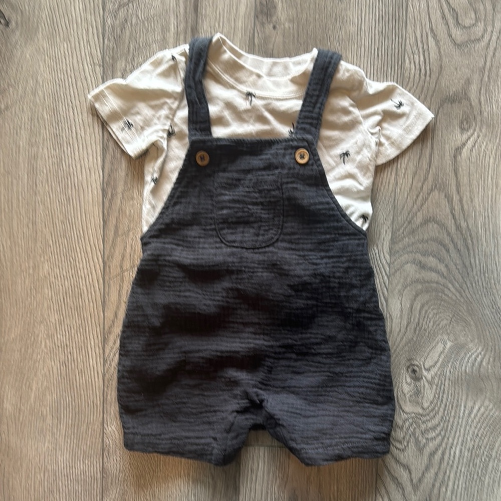 Carter's Black and White Overalls